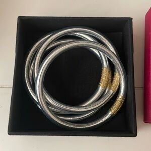BuDhaGirl Bangles Silver Set of 4